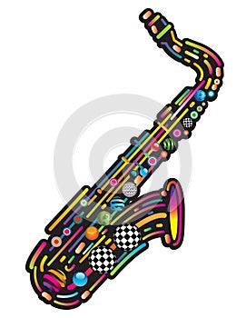 Jazzy colorful music background
