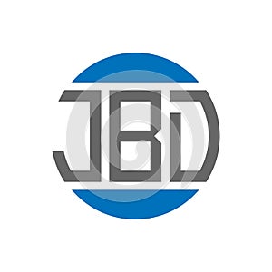 JBD letter logo design on white background. JBD creative initials circle logo concept. JBD letter design