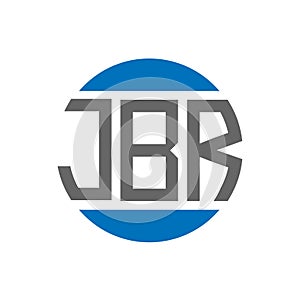 JBR letter logo design on white background. JBR creative initials circle logo concept. JBR letter design
