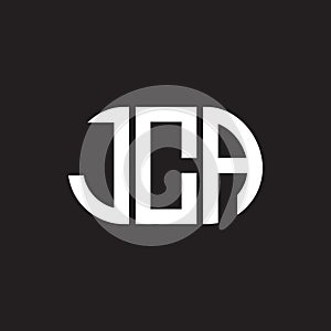 JCA letter logo design on black background. JCA creative initials letter logo concept. JCA letter design
