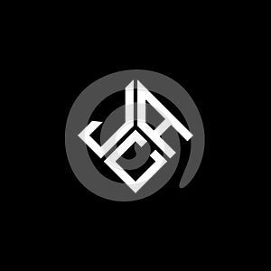 JCA letter logo design on black background. JCA creative initials letter logo concept. JCA letter design