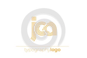 JCA modern geometric typography logo
