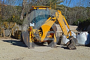 A JCB Earthmoving Construction Digger- Plant Machinery Industry Industrial Tool