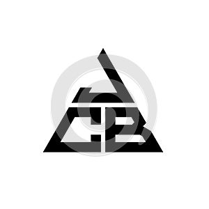 JCB triangle letter logo design with triangle shape. JCB triangle logo design monogram. JCB triangle vector logo template with red
