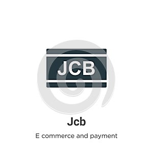 Jcb vector icon on white background. Flat vector jcb icon symbol sign from modern e commerce and payment collection for mobile