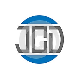 JCD letter logo design on white background. JCD creative initials circle logo concept. JCD letter design