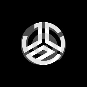 JCP letter logo design on black background. JCP creative initials letter logo concept. JCP letter design