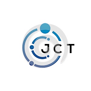 JCT letter technology logo design on white background. JCT creative initials letter IT logo concept. JCT letter design