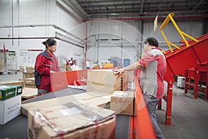 JD.com staff sorting packages