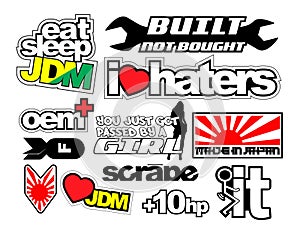JDM car decals