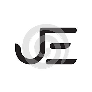 je initial letter vector logo icon