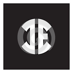 JE Monogram Logo Letter Vector profesional photo