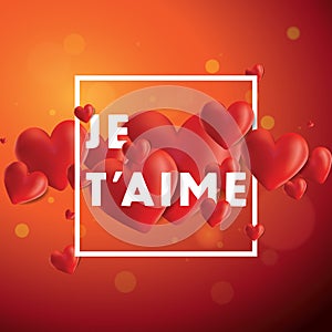 Je T`aime Vector Background
