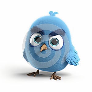 Jealous Twitter Bird In Pixar Style