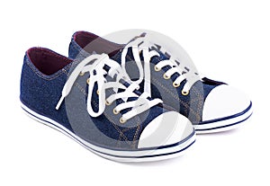 Jean blue sneakers