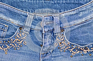 Jean with embroidery