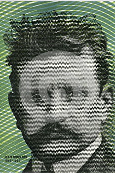 Jean Sibelius portrait from Finnish money