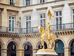 Jeanne d`Arc Joan of Arc bronze sculpture in Paris France photo