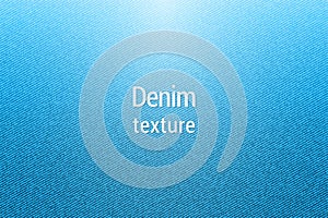 Jeans background denim pattern. Vector blue denim texture