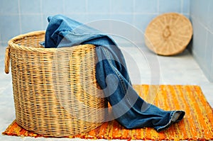 Jeans and a basket