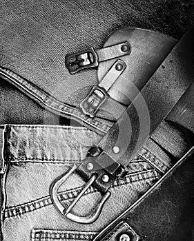 Jeans and belt