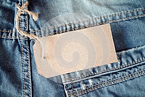 Jeans with blank tag