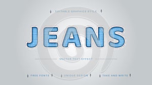 Jeans - Editable Text Effect, Font Style