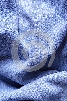 Jeans fabric with folds