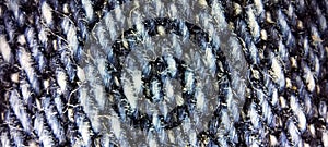 Jeans fabric texture background at microscope