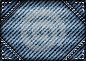 Jeans frame with spangles