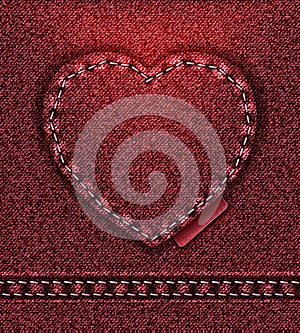 Jeans heart red