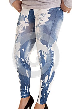 Jeans leggings bleached