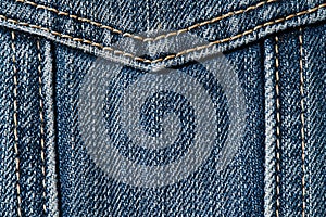 Jeans natural clean background macro photo, dark blue pattern texture, design for background with copy space for text