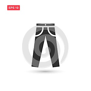 Jeans pants icon vector design isolated 2