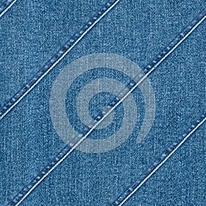 Jeans patchwork fashion background. Denim blue grunge textured seamless pattern