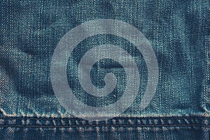 Jeans pattern background, worn denim material texture