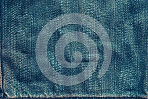 Jeans pattern background, worn denim material texture