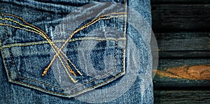 Jeans, pocket, close-up, fashionable clothes