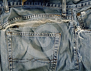 Jeans pocket & rip