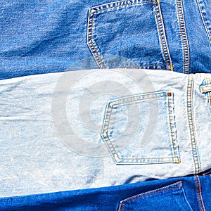 jeans pockets close-up.