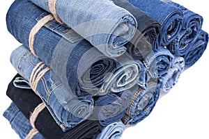 Jeans roll stack