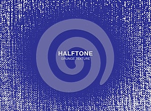 Jeans rough border texture. Crumpled burlap border. Canvas grunge effect. Frame jeans textile background pattern. Vector