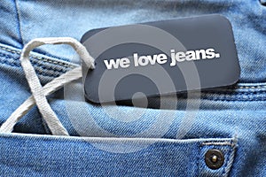 Jeans with tag