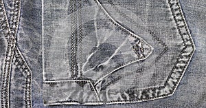 Jeans texture background fabric of blue denim textile