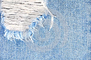 Jeans texture detail, denim fabric blue pattern texture background, design with space for text