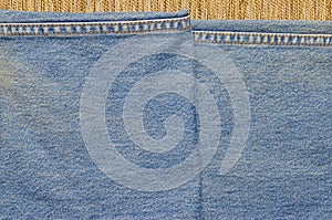 Jeans texture and line sewing