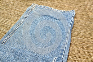 Jeans texture and line sewing