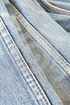 Jeans texture with seam background