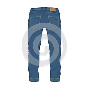 Jeans vector icon.Cartoon vector icon isolated on white background jeans.