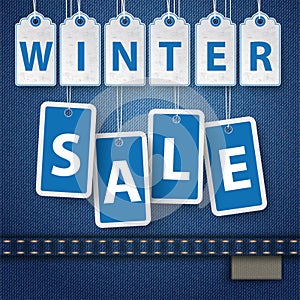 Jeans Winter Sale Price Stickers